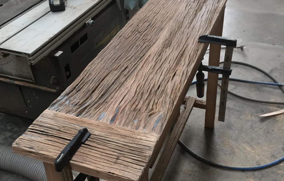rustic entry table