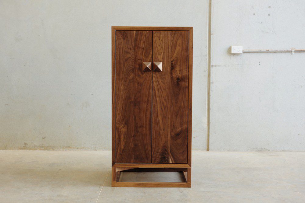 Walnut Whisky Cabinet by Christopher Blank