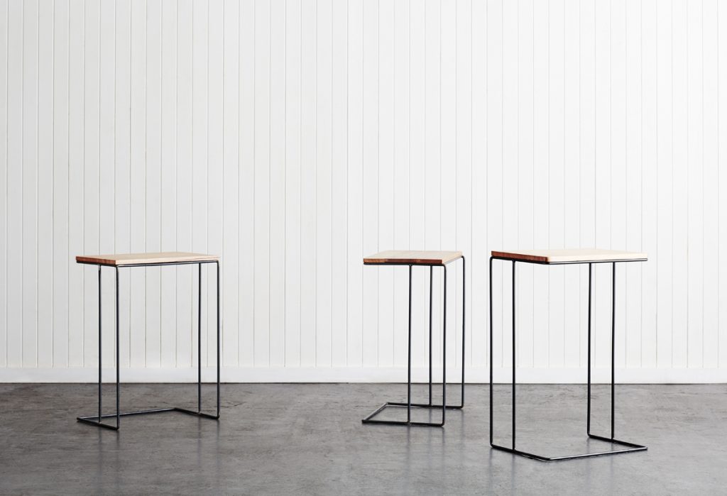 Steel & Timber Butler Side Tables